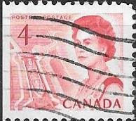 Stamp, QE II, ship in lock in the St. Lawrence Seaway, Canada,  , Famous People, Queens