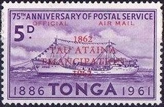 Stamp, Overprinted, Tonga,  , Ships