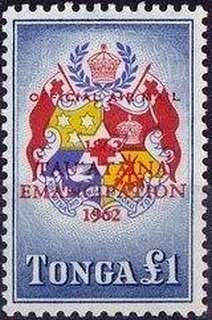 Stamp, Overprinted, Tonga,  , Coats of Arms