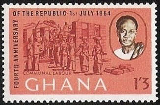 Stamp, Charitable work, Ghana,  , Charity, Heads of State