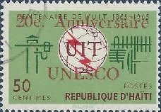 U.I.T., Centenary - overprinted UNESCO