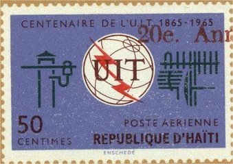 U.I.T., Centenary - overprinted UNESCO