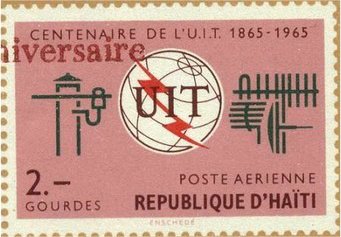 U.I.T., Centenary - overprinted UNESCO