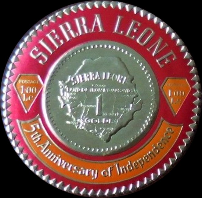 Gold coin "Map of Sierra Leone"