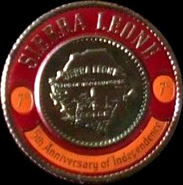 Gold coin "Map of Sierra Leone"