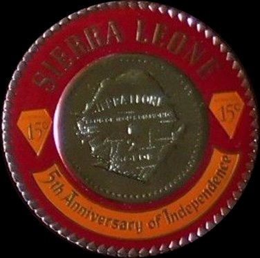 Gold coin "Map of Sierra Leone"