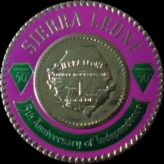 Gold coin "Map of Sierra Leone"