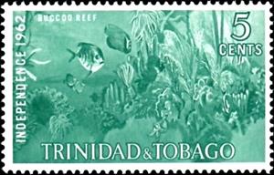 Stamp, Underwater Scene from Painting by Carlisle Chang, Trinidad and Tobago,  , Paintings