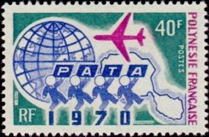 Stamp, P.A.T.A. (Pacific Area Travel Association), French Polynesia,  , Tourism