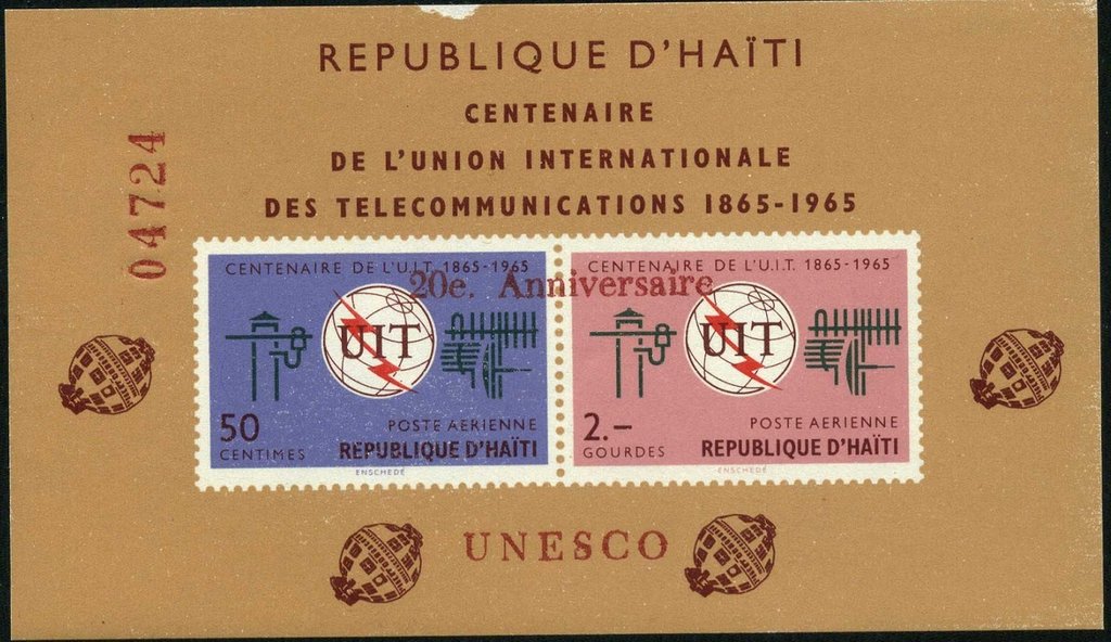 U.I.T. overprinted Unesco