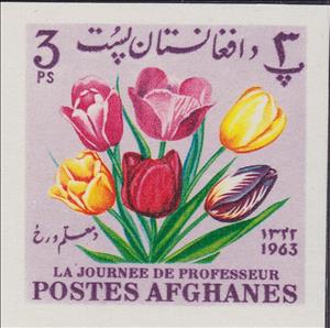 Stamp, Tulips, Afghanistan,  , Flowers, Plants (Flora), Tulips