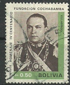 Stamp, President G. Villarroel, Bolivia,  , Heads of State