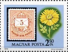 Issue of 1874 and flowers