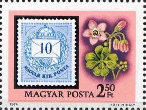 Issue of 1874 and flowers