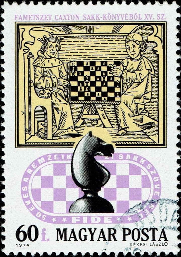 Chess Players, 15th Century, English Woodcut