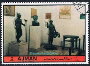 Stamp, Pompeii; Antiquarium, Ajman,  