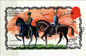Stamp, 4TH (Queens Own) Hussars, Cinderellas,  , Army