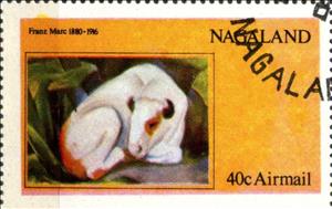 Stamp, Franz Marc, Cinderellas,  , Animals (Fauna), Mammals, Sheep