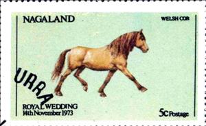 Stamp, Royal Wedding - horse, Cinderellas,  , Horses