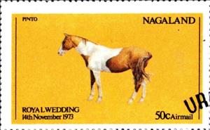 Stamp, Royal Wedding - horse, Cinderellas,  , Horses