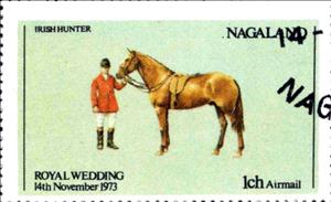 Stamp, Royal Wedding - horse, Cinderellas,  , Horses