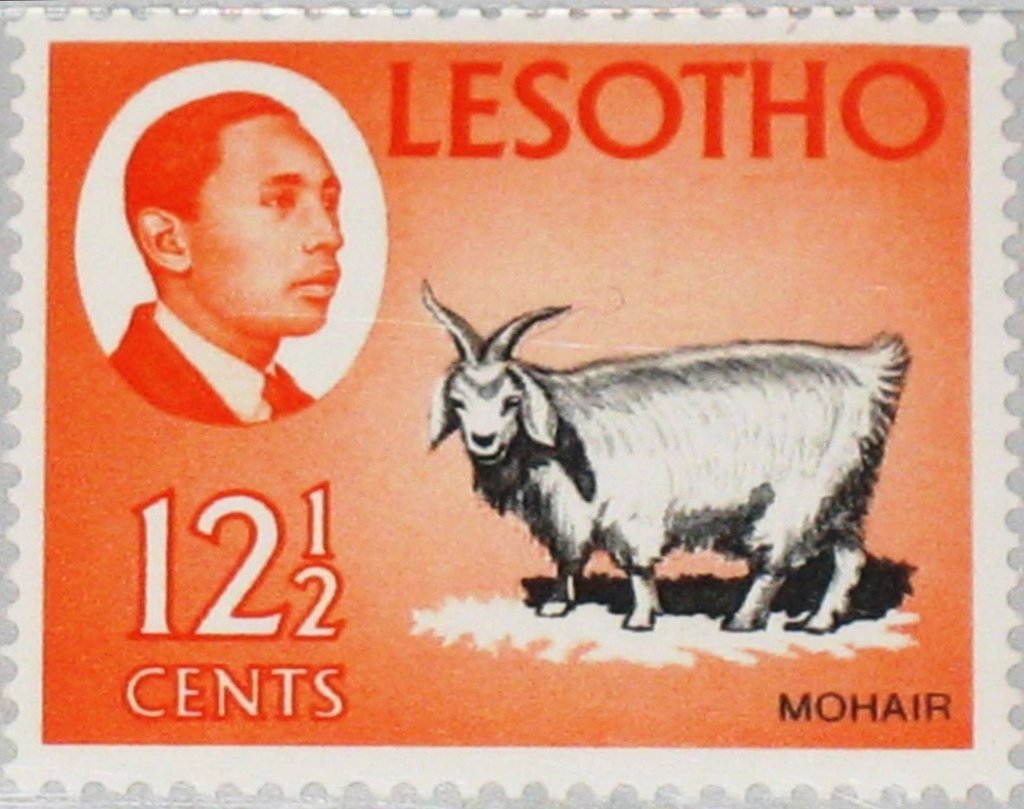 King Moshoeshoe II and Angora Goat (Capra aegagrus hircus)