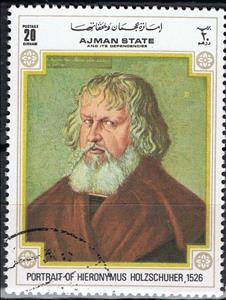 Stamp, Hieronymus Holtzschuher, 1526, Ajman,  , Paintings
