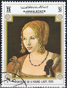 Stamp, Venetian Woman, 1505, Ajman,  , Paintings