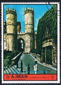 Stamp, Columbus House, Genoa, Ajman,  