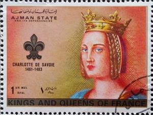 Stamp, Charlotte of Savoy (1461-1483), Ajman,  , Queens