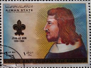 Stamp, John II of France (1350-1364), Ajman,  , Kings
