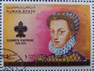 Stamp, Elisabeth of Austria (1570-1574), Ajman,  , Queens