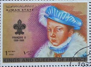 Stamp, Francis II of France (1559-1560), Ajman,  , Kings