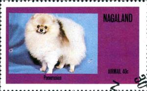 Stamp, Pomeranian, Cinderellas,  , Dogs