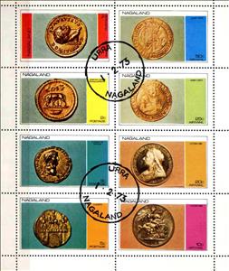 Mini Sheet, Coins, Cinderellas,  , Coins