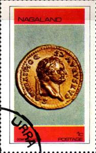 Stamp, Domitan Caesar, Cinderellas,  , Coins