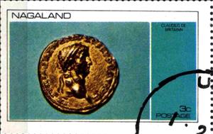 Stamp, Claudius de Britainn, Cinderellas,  , Coins