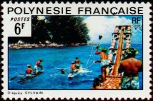 Stamp, Landscapes, French Polynesia,  