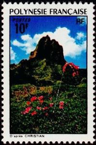 Stamp, Landscapes, French Polynesia,  
