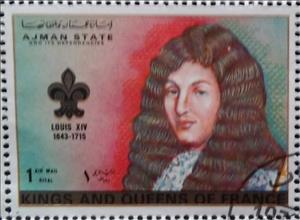 Stamp, Louis XIV of France (1643-1715), Ajman,  , Kings