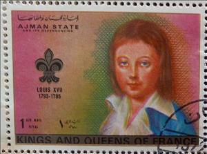 Stamp, Louis XVII of France (1793-1795), Ajman,  , Kings