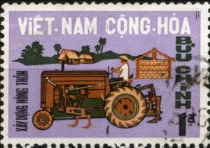 Stamp, Rural Development, Vietnam, South,  , Agriculture