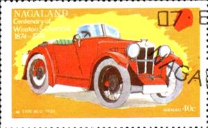 Stamp, M type M.G. 1930, Cinderellas,  , Cars