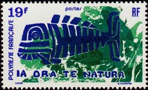 Stamp, Conservation, French Polynesia,  , Animals (Fauna)