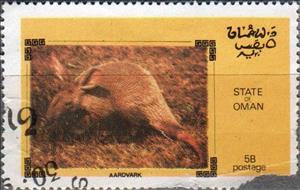 Stamp, Aardvark, Cinderellas,  , Animals (Fauna)