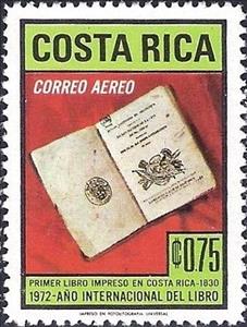 Stamp, First printed book in Costa Rica, Costa Rica,  , Books