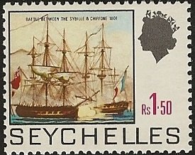 Battle between the sailing vessels Sybille and Chiffone