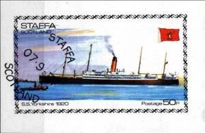 Stamp, SS Yorkshire 1920, Cinderellas,  , Ships