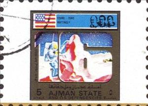 Stamp, Apollo 16, Ajman,  