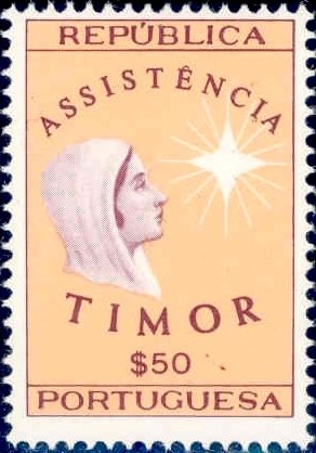 Stamp, Woman ans star, East Timor,  